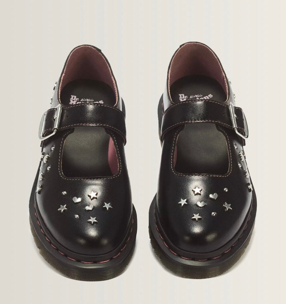 Dr. Martens Mariel II Hearts & Stars Leather Mary Jane Shoes, Size 41